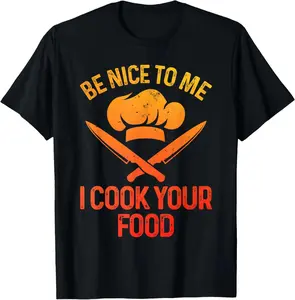 100% Cotton Funny Chef Design for Men Women Cooking Culinary Cook Chef T-Shirt
