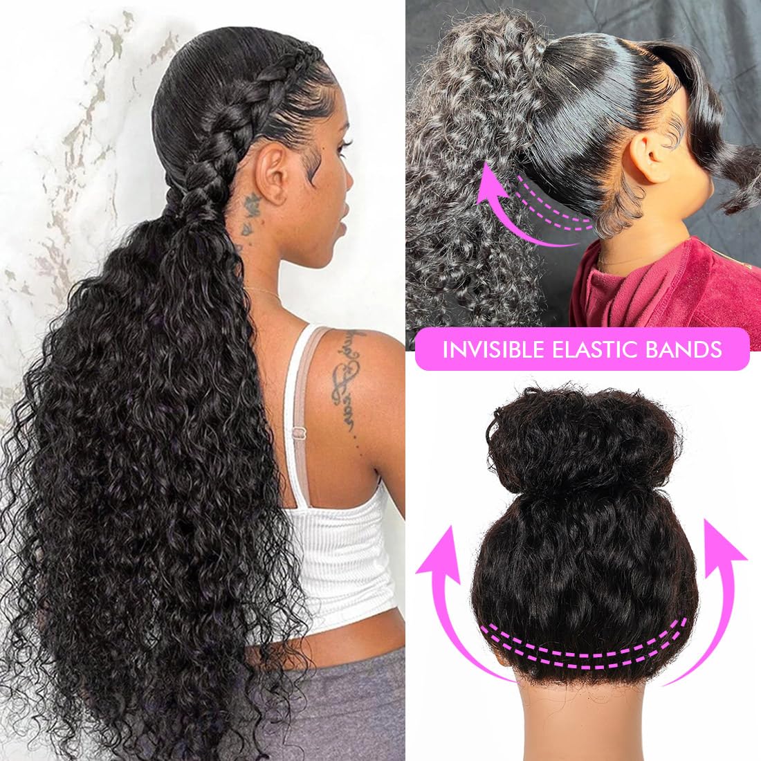 Lalula Burmese Curly 13x6 HD Lace Frontal Wigs Kinky Curly Pre Plucked 200 Density Human Hair for Women Lace Frontal Wigs Human Hair with Baby Hair