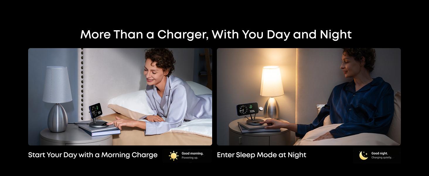 Anker Prime MagSafe Charger Compatible, 3-in-1 Charging Station, Qi2 25W Wireless Charger Dock Stand, Smart Display with TEC Active Cooling & Anker 45W Fast Charging USBC Charger with LED Display, Fast Charging Block for iPhone 17/16/15 Series, MacBook so