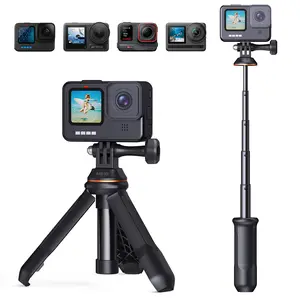 【K&F CONCEPT】MS03 13''/33cm Action Camera Mounts  Stick Desktop Stand (Small Size) For Gopro, Action，Camera  Video Recording Tripod Stand, Cellphone Clip for Smartphone Live Streaming Vlog Phone Selfie