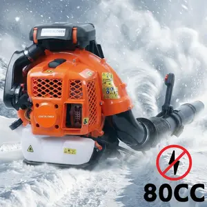 Heavy-Duty 80CC Gas Snow Blower | No Cord, No Outlet Needed | Up to 900CFM High-Power Clearing for Deep Snow & Debris (Orange)