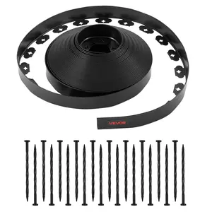 【fathersdaygift】VEVOR Landscape Edging, 100 ft x 1.5 in Plastic Garden Border Edging with 120 Spikes, No Dig, Flexible Lawn Edgings Roll, UV-Resistant Mini Fence Borders Pathway Edgings for Flower Beds Yard Paver