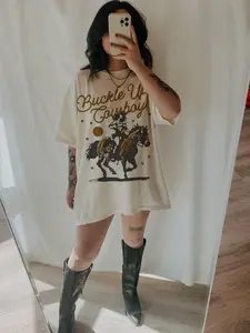 Buckle Up Cowboy Tee, Western trendy country t shirt, comfort colors tee, horse shirt, cowgirl shirt