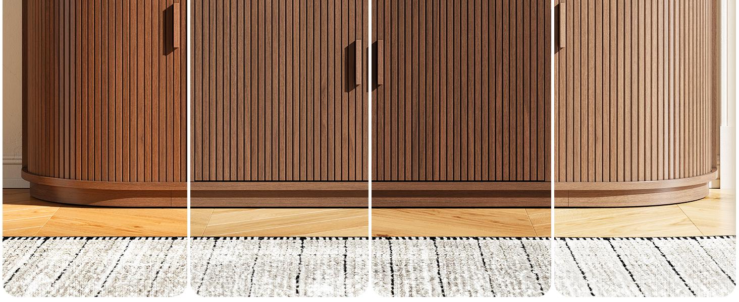 【SPRING GLOW UP】ONBRILL 63" Sideboard Buffet Cabinet with Storage, Modern Fluted Accent Credenza with Sliding Doors, Drawers and Adjustable Shelves, Wood Coffee Bar Console Table for Kitchen, Living Room, Enrtyway 【SPRING GLOW UP】ONBRILL 63" Sideboard Buffet Cabinet with Storage, Modern Fluted Accent Credenza with Sliding Doors, Drawers and Adjustable Shelves, Wood Coffee Bar Console Table for Kitchen, Living Room, Enrtyway