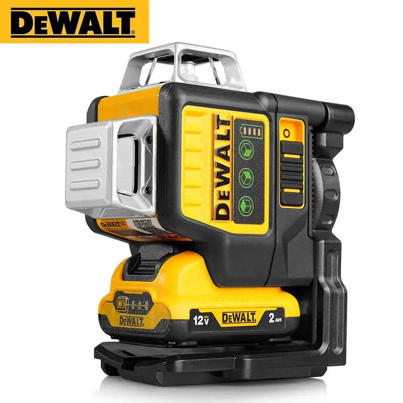 DEWALT 2025 New DW089LG Laser Level Unit, 3-Sides 360-Degree Vertical 12-Line Green Rechargeable Laser Level, 12V Lithium Battery-Powered, Precise Line Finder for Construction, Outdoors, DIY Projects, 12 Lines
