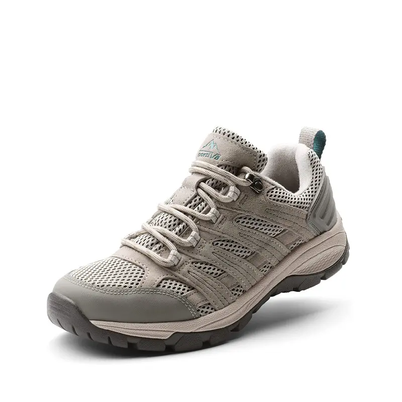 NORTIV 8 Women's Suede Mesh Hiking Shoes, Lightweight & Slip-Resistant Low-Top Outdoor Footwear with Rubber Outsole for Trekking, Trekking Shoes, Slip Resistant Shoes tiktokshopbacktoschool