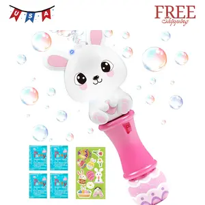 Bubble Blower Wand, Bubble Maker with LED Light-Up Effect