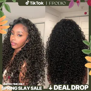 [Blend] Frodio 26" Veralux™ Blend Human Hair 3in1 Half Wig Curly Hair Ready To Wear Shaggy Waves Big Hair Curly Hair Wig