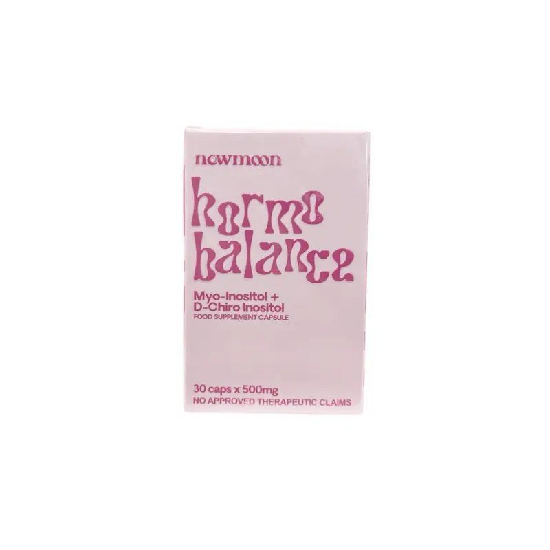 NEW MOON Hormo Balance – Myo-Inositol + D-Chiro Inositol Food Supplement Capsules | 30 x 500mg | Supports Hormonal Harmony and Reproductive Health