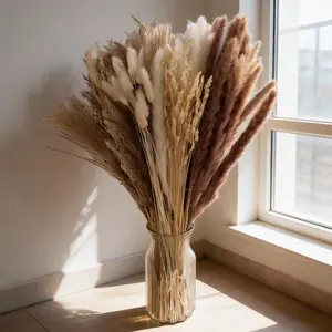 Boho Dried Flower Bouquet Set, Girly Apartment Decor, Room Decorations for Home, Hotel, Office, Weddings, Parties and Tabletop Displays.