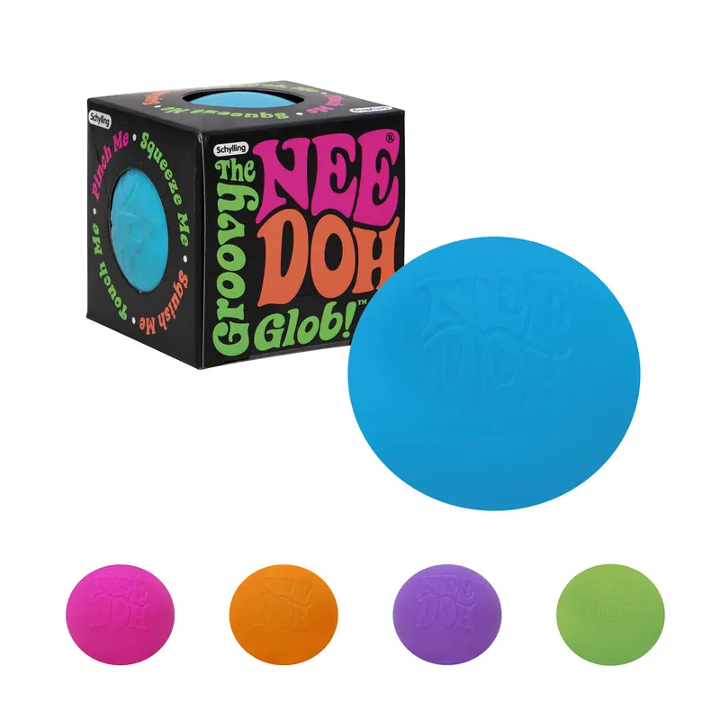 NeeDoh the Groovy Glob - The Original NeeDoh - Filled with a Satisfying Soft Dough Filling - One Random Color