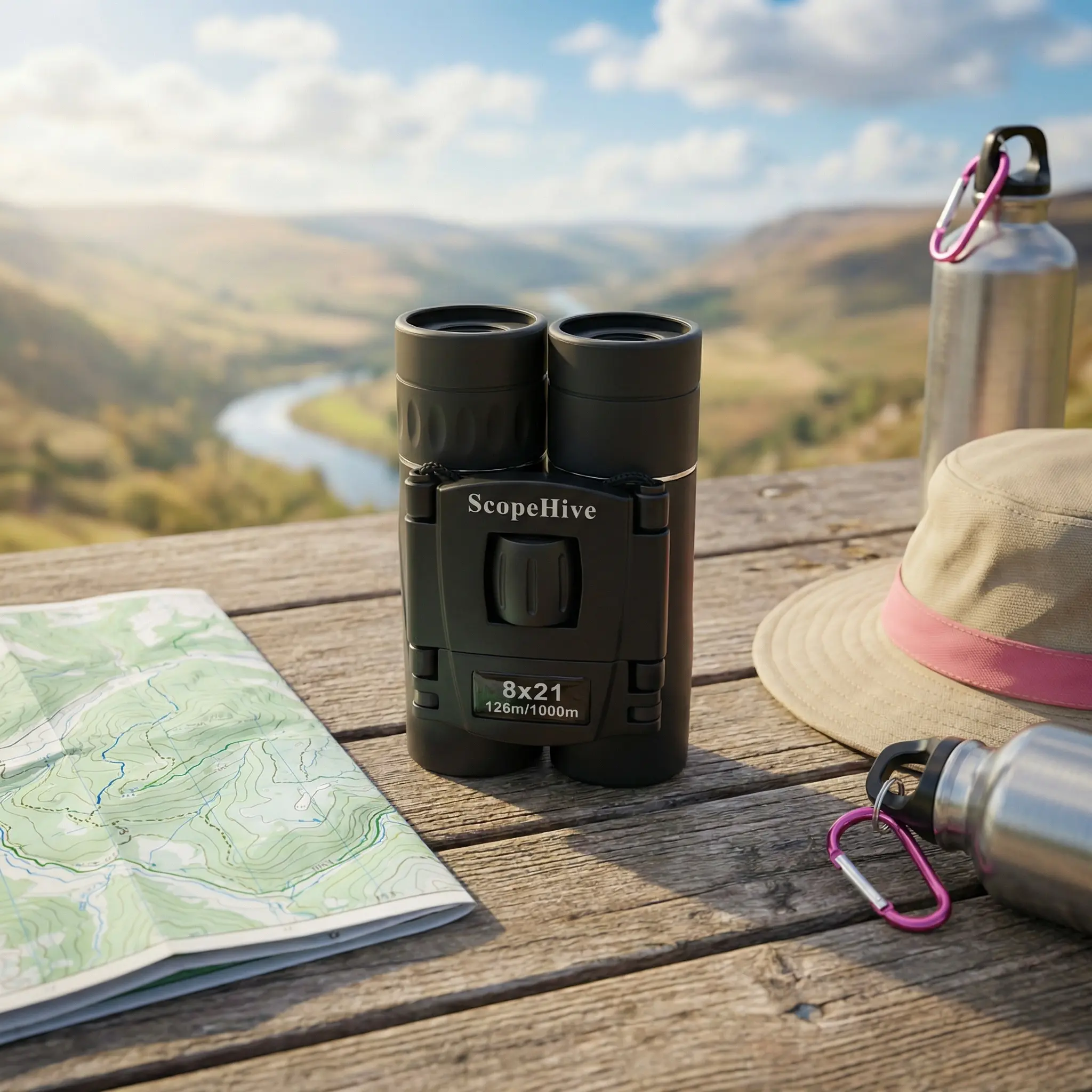 Compact 8x21 Binoculars with High Definition Vision for Children, Lightweight and Palm-Sized for Travel and Hiking, High Definition Binoculars, Travel Binoculars