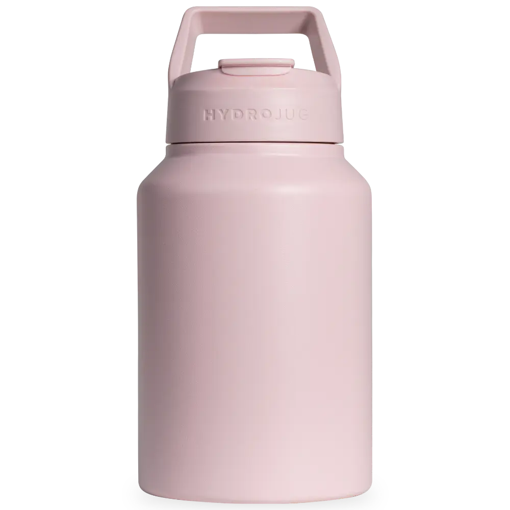 HydroJug Sport 64oz - Modern Water Bottle with Handle, Removable Straw, & Rubber Base - Leak Resistant, Reusable, Insulated Stainless Steel Water Bottle