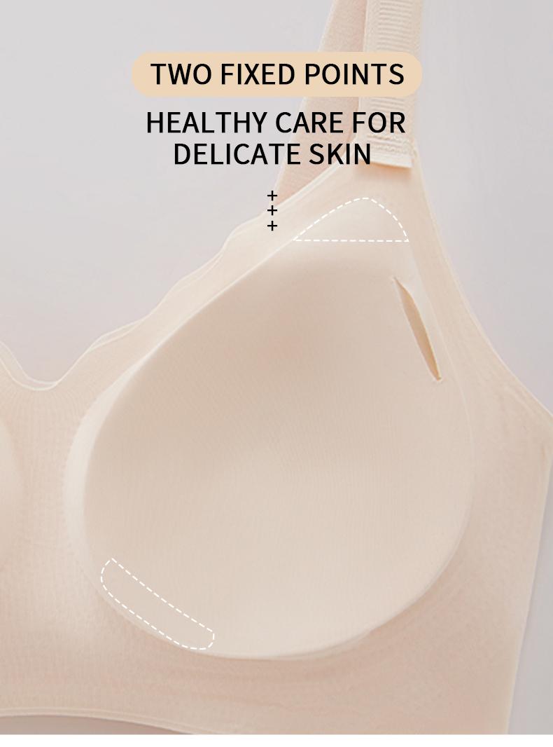 Women's Seamless Wireless Bras 4-Pack - Supportive Full Coverage Push Up Bras with No Underwire Breathable Womenswear Adjustable Flat Straps Light bra jelly bra Flat   perfect gift for Mom, summerwins