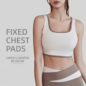 Yoga Fixed Chest Pads Large U-Shaped Neckline High Quality Fabric Comfortable Durable Design for Routines & Studio Use