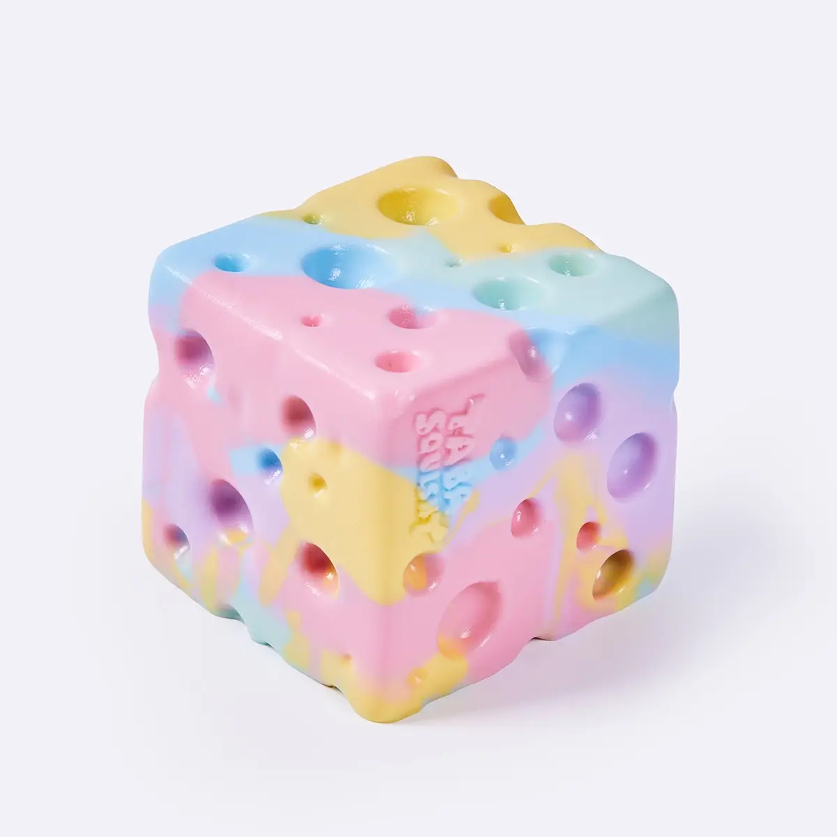 Tie-Dye Pastel Cheese Taba Squishy,Fun, soft, slow rebound,cheese blocks, relieve stress
