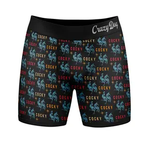 Mens Cocky Boxer Briefs Funny Sarcastic Graphic Novelty Underwear for Guys Funny Graphic Boxers Dad Joke  Funny Animal  Mens Novelty Boxer Briefs Black