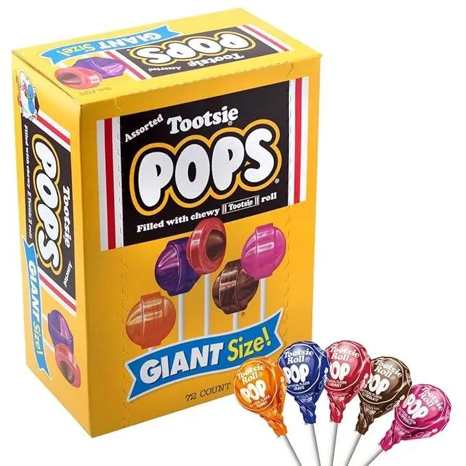 Tootsie Pop Giant Size Lollipop 72 ct