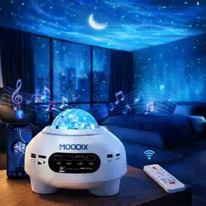 MOODIX Galaxy Projector Starry Night Light for Bedroom Decor | 33 Modes Aurora Projector Gift for Kids, Teens & Adults | Bluetooth Music Speaker & White Noise Machine for Better Sleep
