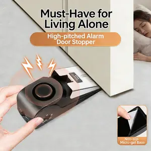 Door Stop Alarm with Loud Security Siren, Anti-Intruder Door Wedge for Home, Travel & Hotel Safety