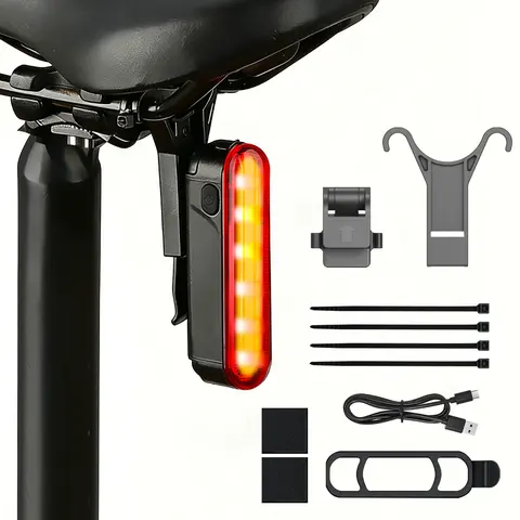 XiLiHaLa Compact Luminous LED Light - Clip-On Lights and Reflectors for Bikes & Electric Scooters, 6 Modes, IPX5 Water Resistance, Night Riding Accessory