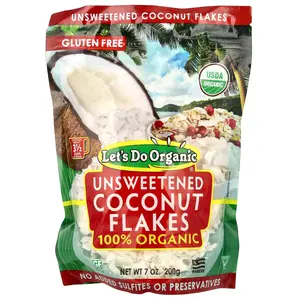Let's Do Organic®, 100% Organic Unsweetened Coconut Flakes, 7 oz (200 g)