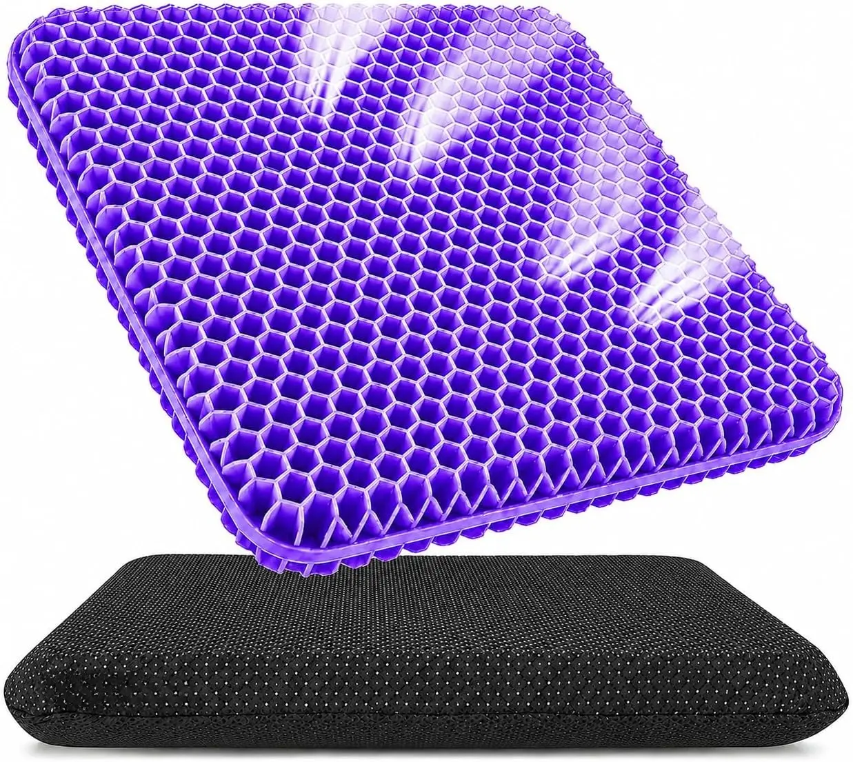 Cooling Gel Seat Cushion, Honeycomb Breathable Chair Pad with Non-Slip Cover, Car Seat Cushion, Ergonomic Support for Office Chair, Car Drivers, Desk & Wheelchair For Halloween