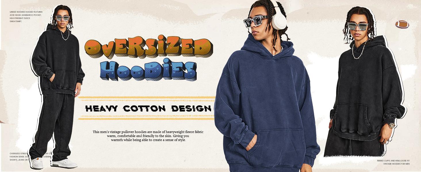 ARSSM Unisex Oversized Acid Wash Hoodie – Plush Heavyweight Cotton Pullover for Couples, Stylish Streetwear & Casual College Outfits