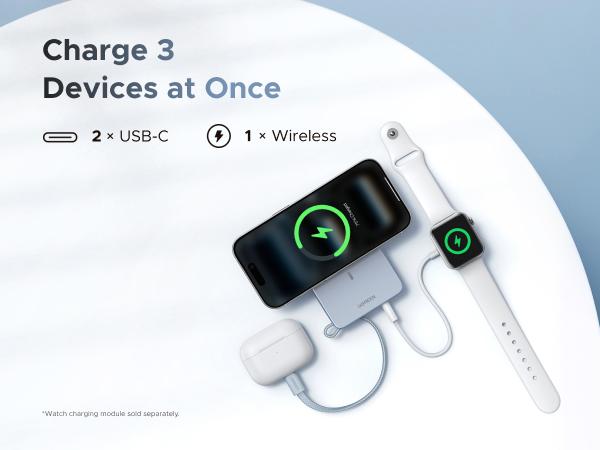 UGREEN MagFlow 10000mAh Power Bank Qi2 25W Certified Wireless Charging Magnetic Portable Charger for MagSafe with Built-in Cable 30W USB-C Battery Packfor iPhone17 Pro Max/Pixel 10 Pro XL,Tiktokshopstockup