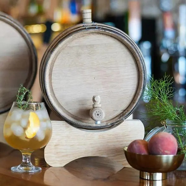 20L American Oak Wooden Barrel - Handmade Kitchenware, Bar Utensil for Wine Making Equipment, Custom Engraving Option, Ideal Weddings Gift Idea
