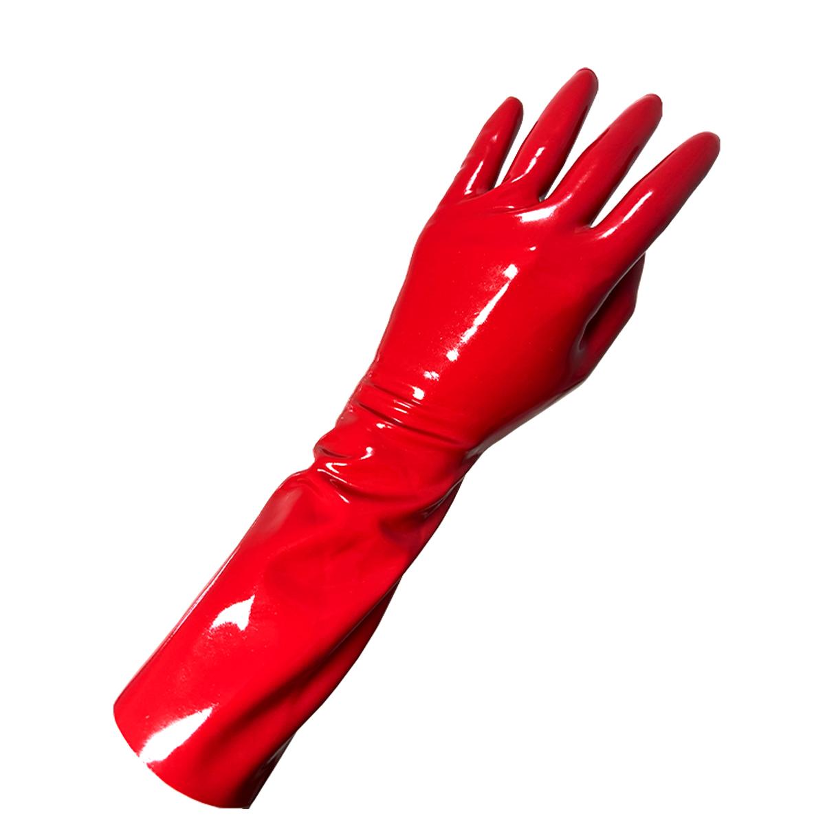 Red Latex Gloves - Simple Red Color Hand Protection Item as Described Rubber Material Basic Needs Solid Color for Basic Protection Needs