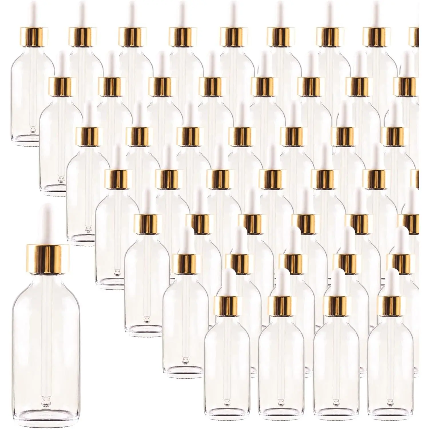 24 Pack 4oz Clear Glass Dropper Bottles, Eye Dropper Bottles with Glass Droppers for Essential Oils, Perfumes(4oz, )