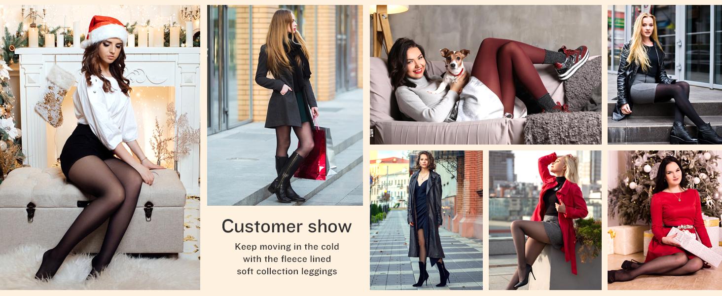 Fleece Lined Tights Sheer Women - Fake Translucent Warm Pantyhose Leggings Sheer Thick Tights for Winter Fleece Lined Tights Sheer Women - Fake Translucent Warm Pantyhose Leggings Sheer Thick Tights for Winter