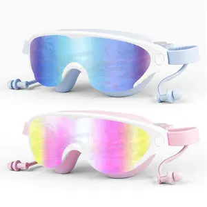 Kids Swim Goggles 2Pack, Anti-Shattered UV Leak Fog Lens Toddlers Swimming Goggles for Kids Boys & Girls 3-15