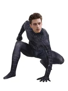 Black Lycra full body printed jumpsuit for both men and women Coveralls Black Lycra full body printed jumpsuit for both men and women Coveralls