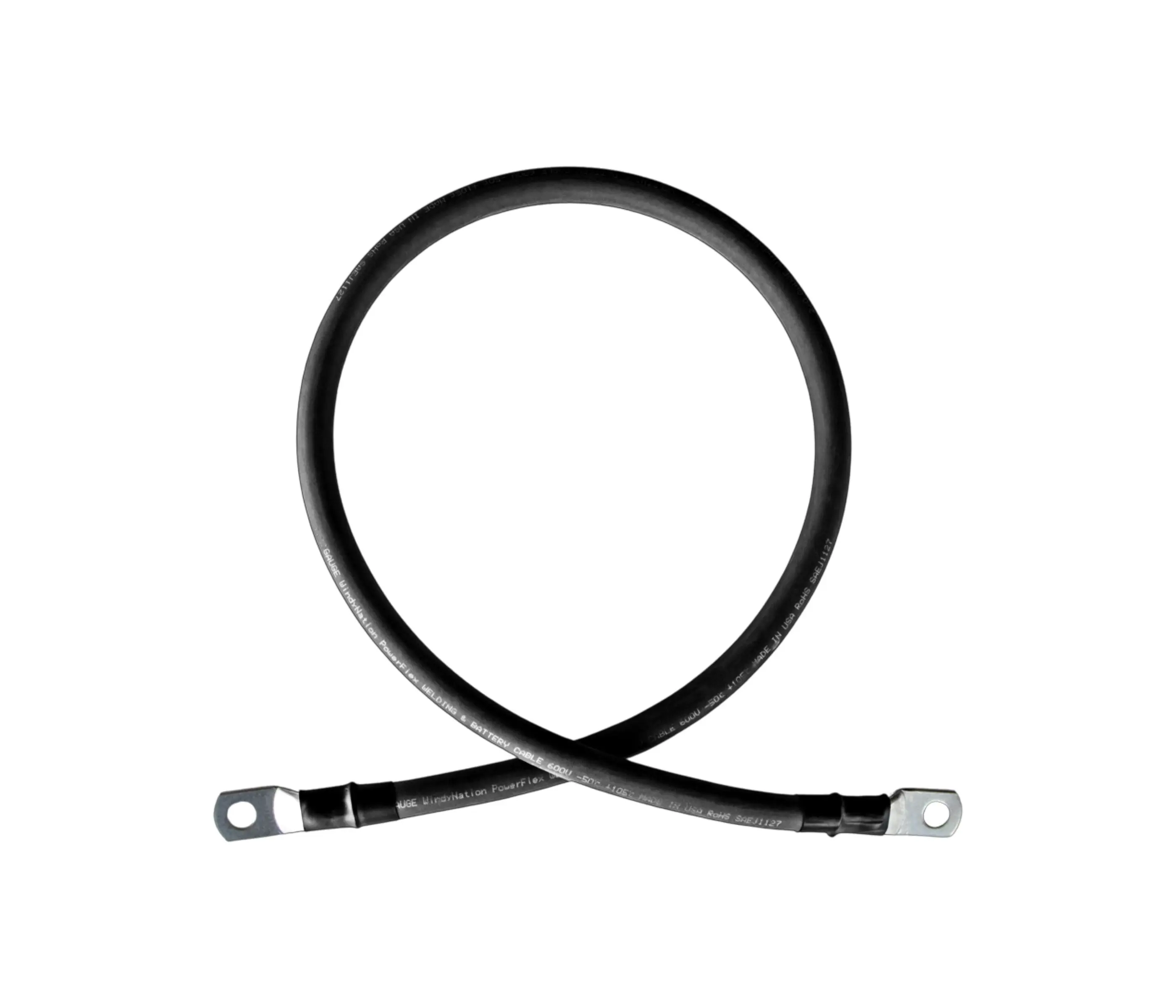 1/0 Gauge Gauge (AWG) Single Black Pure Copper Battery Cable Wire with Lug Connector Ring Terminals Awg Wires High Tensile Wire