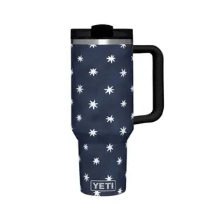 YETI Rambler 40 oz Tumbler with Handle and Straw Lid, Travel Mug Water Tumbler, Vacuum Insulated Cup with Handle, Stainless Steel, outstanding design