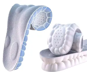 4D Cloud Cushion Shoe Insoles – Shock Absorption, Anti-Fatigue, Foot Pain Relief for Men & Women (Gray)