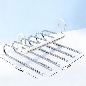 UFORU Multi-layer Pants Hanger, Stainless Steel Rack, Space Saving Storage and Organization for Wardrobe, Closet, Bedroom, Suitable for Pants, Jeans, Scarves, Hanging