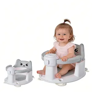 Baby Bath Seat - Non-Slip Sit-Up Support with Suction Cups & Ergonomic Backrest, Safe Bathing Chair for Infants 6-24 Months, Essential Shower Gadget for New Parents at Home & Travel open design toddler