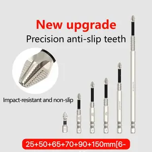 6-pack titanium alloy impact non-slip cross head super hard magnetic screwdriver-6