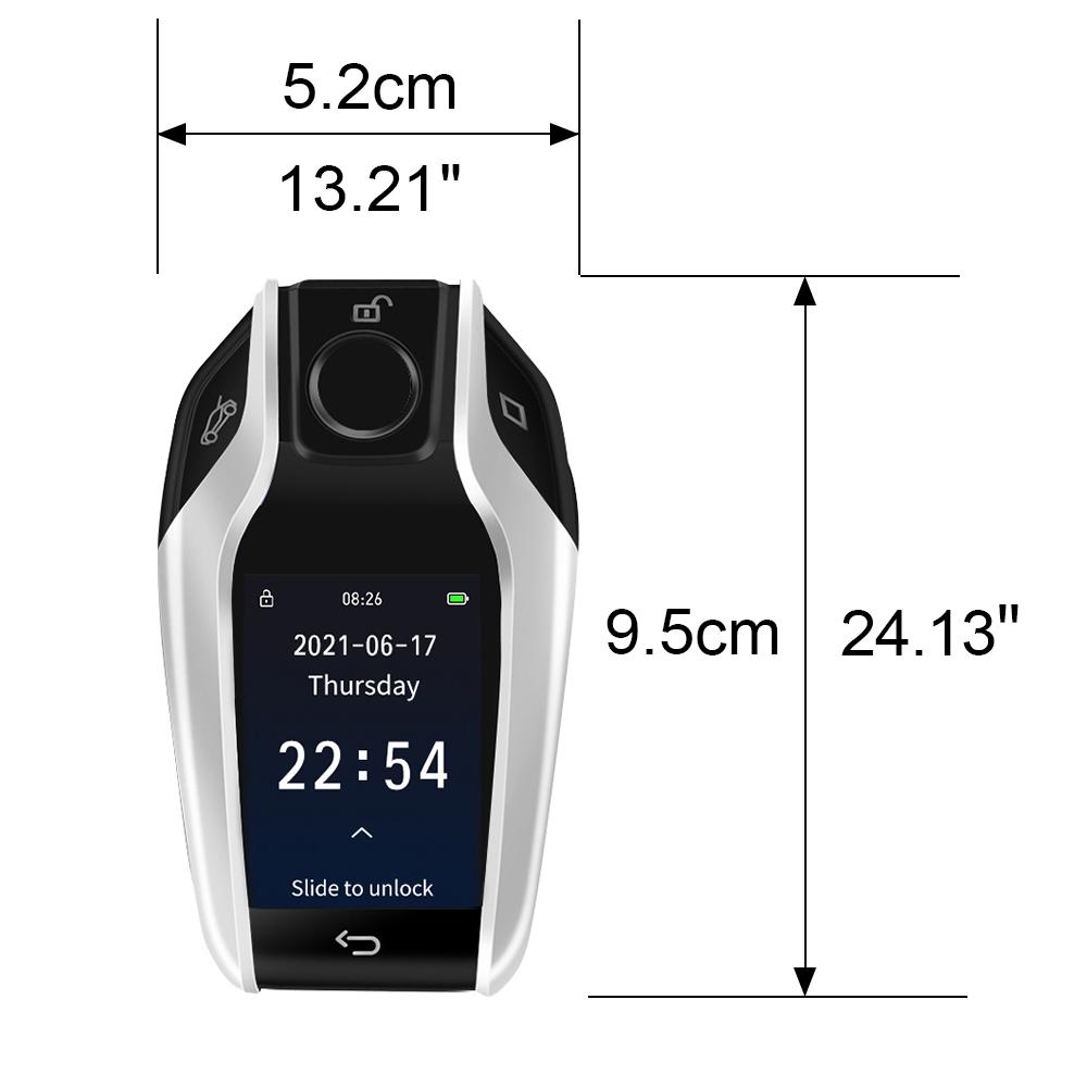 Joysync Smart Car Key LCD Screen with Remote Keyless Entry  2" HD Touchscreen 12 Languages Supported for Toyota Honda Nissan Car Trunk