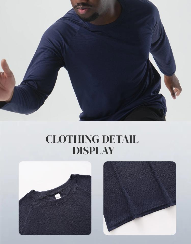 Men's 10-Pack 5-Pack Solid Color Crew Neck Long Sleeve T-Shirts Lightweight Quick-Dry Breathable for Sports Gym Workouts Running Casual Sportswear Gym Tops, Fall Outfits Athletic Training Apparel Activewear Clothing SpringStatements