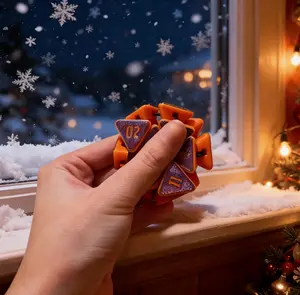 Squishy D20 Fidget Dice – Addictively Click & Squish Stress Relief Toy, Colorful 20-Sided Sensory Dice for Gamers, Desk Fidget & Fun Gift