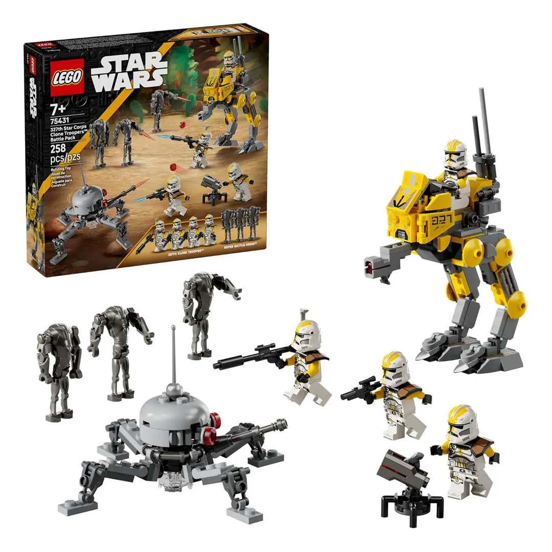 LEGO Star Wars 327th Star Corps Clone Troopers Battle Pack (75431) - Imaginative Storytelling Assembly Blocks Set, Building Bricks Set for Kids, Building Bricks Sets