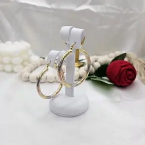 LaYaiBoutique #2397 Tricolor earrings, 14k gold plated, High Quality