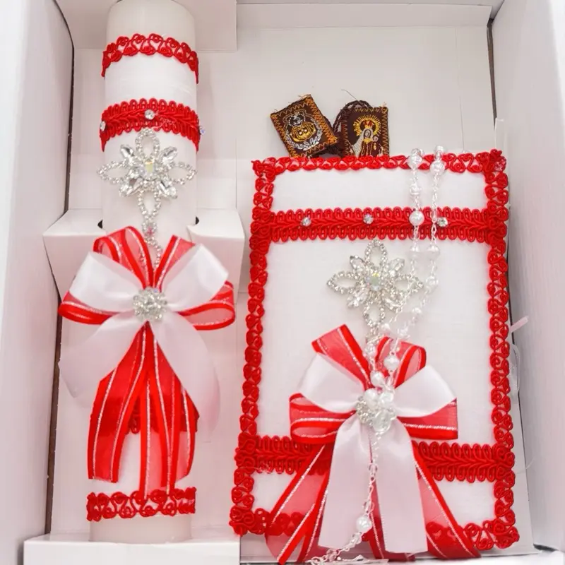 Bilingual Decorative Confirmation Candle Party Pack - English-Spanish Options, Child-Focused Ceremony Supplies, Home Gift Kit, Home Supplies