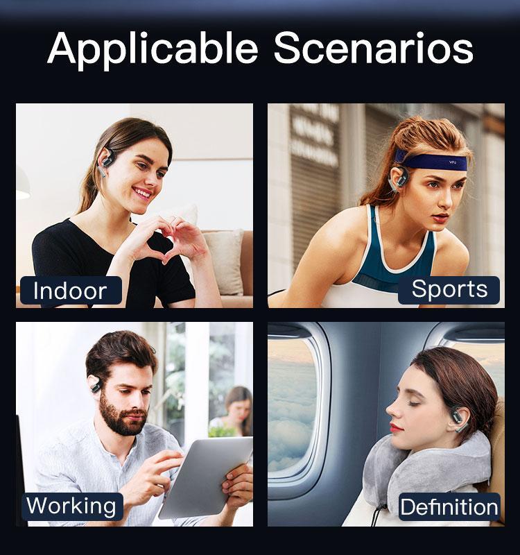 ZIHNIC Wireless Open Ear Earbuds Bluetooth 5.4,OWS Headphones,Wireless Earphones,35Hours Playtime,lPX5 Waterproof,TF card,new 2026 Audio Electronic Headset