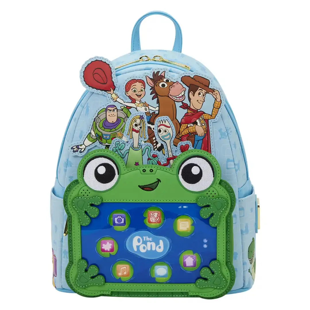 Loungefly Disney Pixar Toy Story 5-Character Printed Adjustable Portable Lightweight Micro Backpack, Small Functional Bag for Luggage Use, Adjustable Backpack, Portable Lightweight Backpack