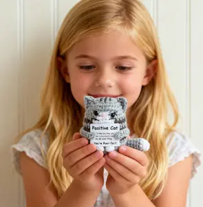 Cute Positive Crochet Animals Gifts Emotional Cheer Support Inspirational Gift These charming handmade knitted animals. Perfect for women, men, friends, coworkers, or anyone needing a boost.